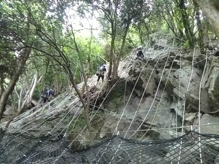 ため池転落対策用ロープ 10m 防災 農業 水害 災害 豪雨 溜池 キョーワ